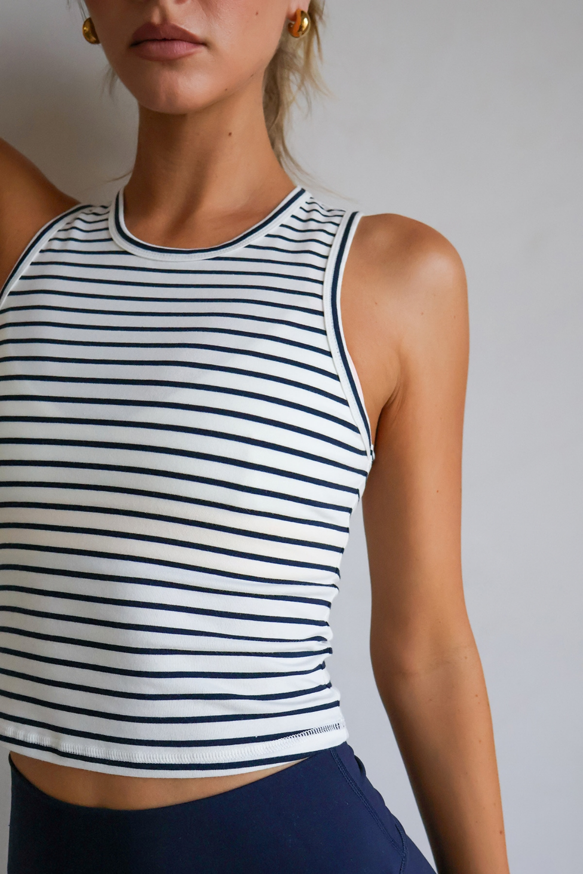Empower Tank - Navy Stripe