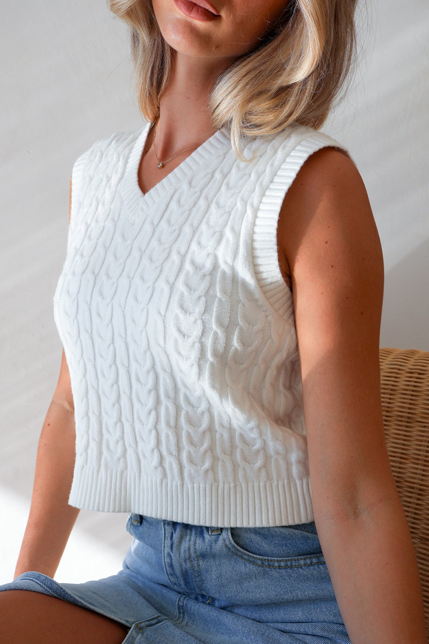 Arabella Vest - White