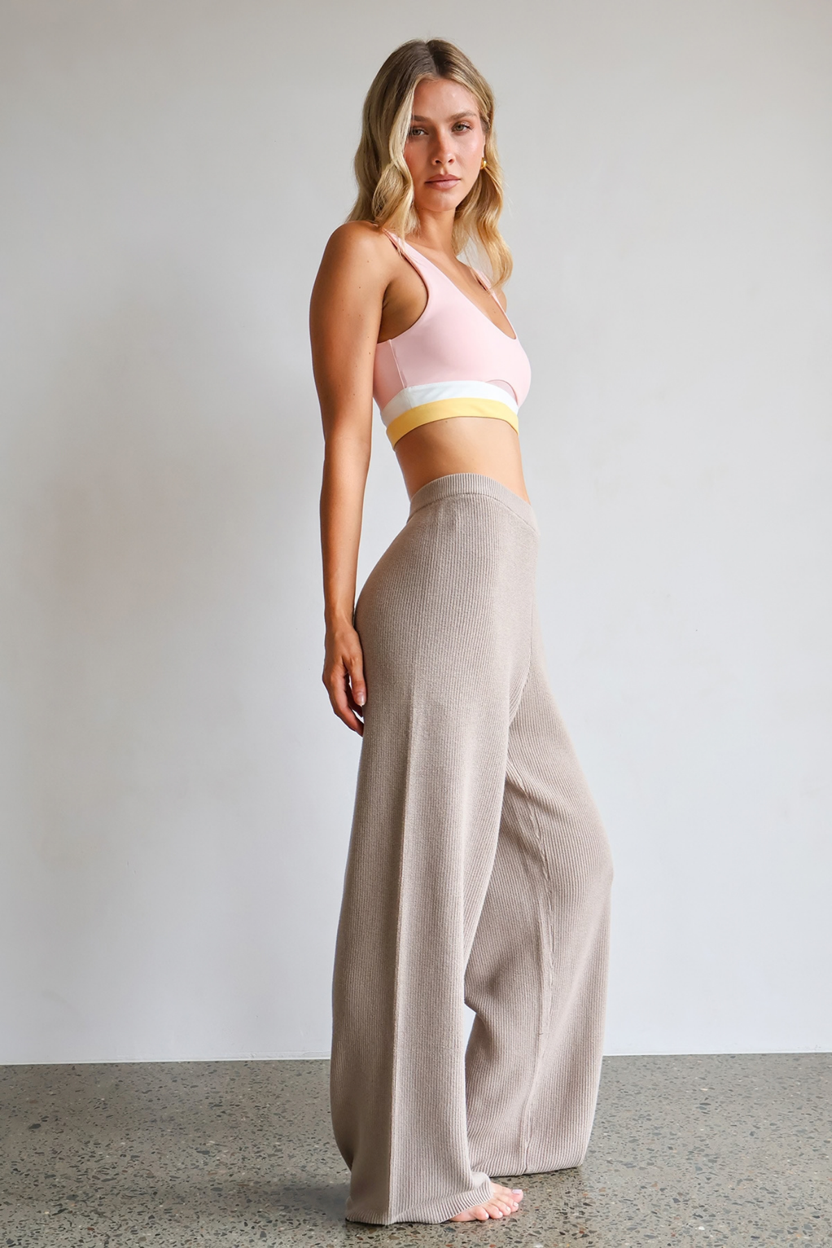 Norfolk 100% Cotton Knit Pant - Sand