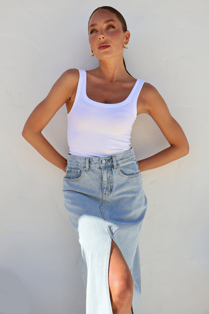 Ryder Denim Skirt - Light Wash