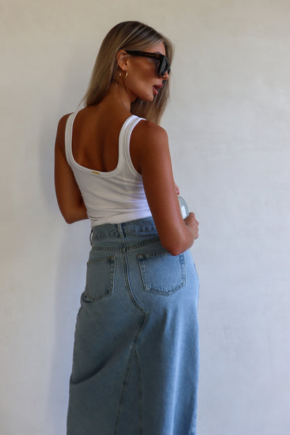 Ryder Denim Skirt - Light Wash