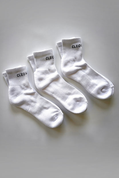Classic Socks 3 Pack - Extra Short - White