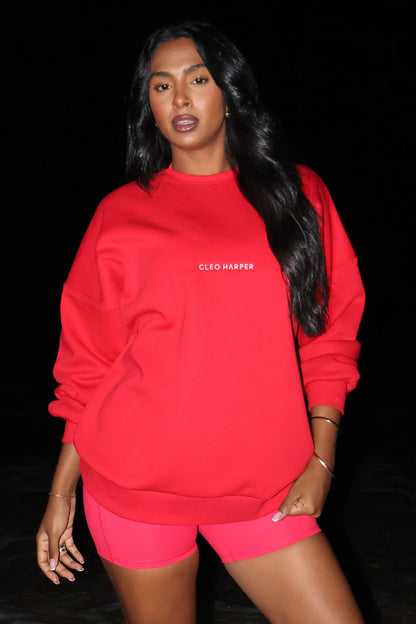 District Sweater - Red Pink