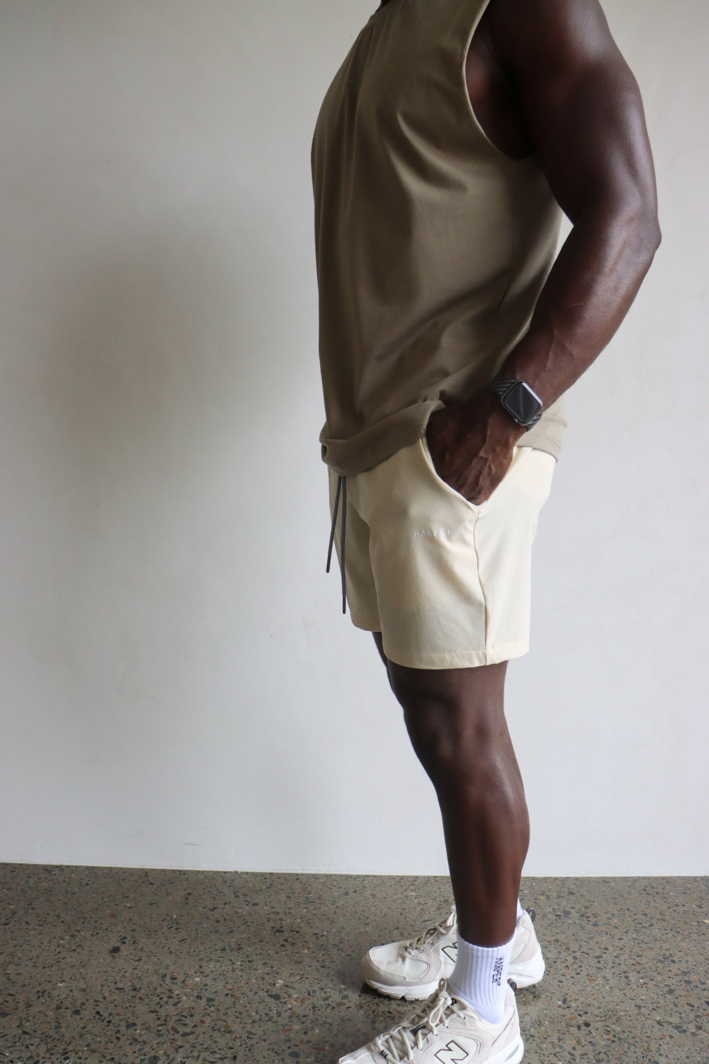 H17 Wave Shorts - Beige - Cleo Harper