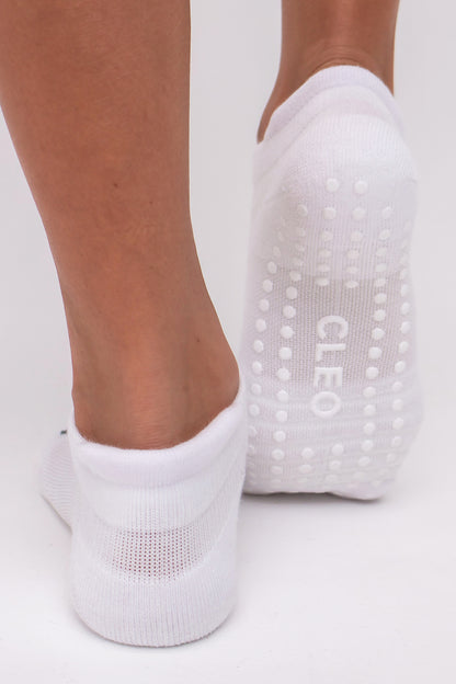 Grip Socks 2 Pack - Ankle - Black / White