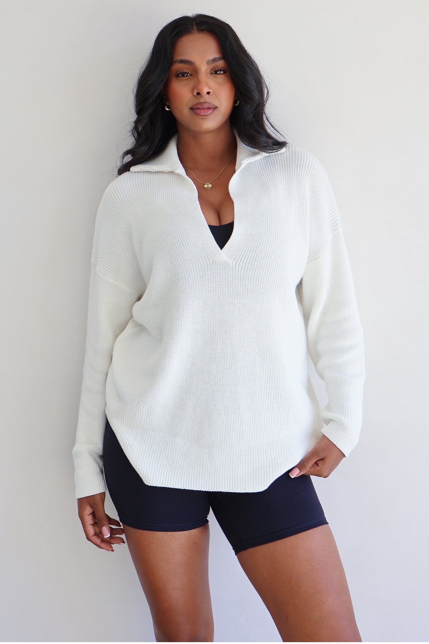 Henley Knit - Ivory