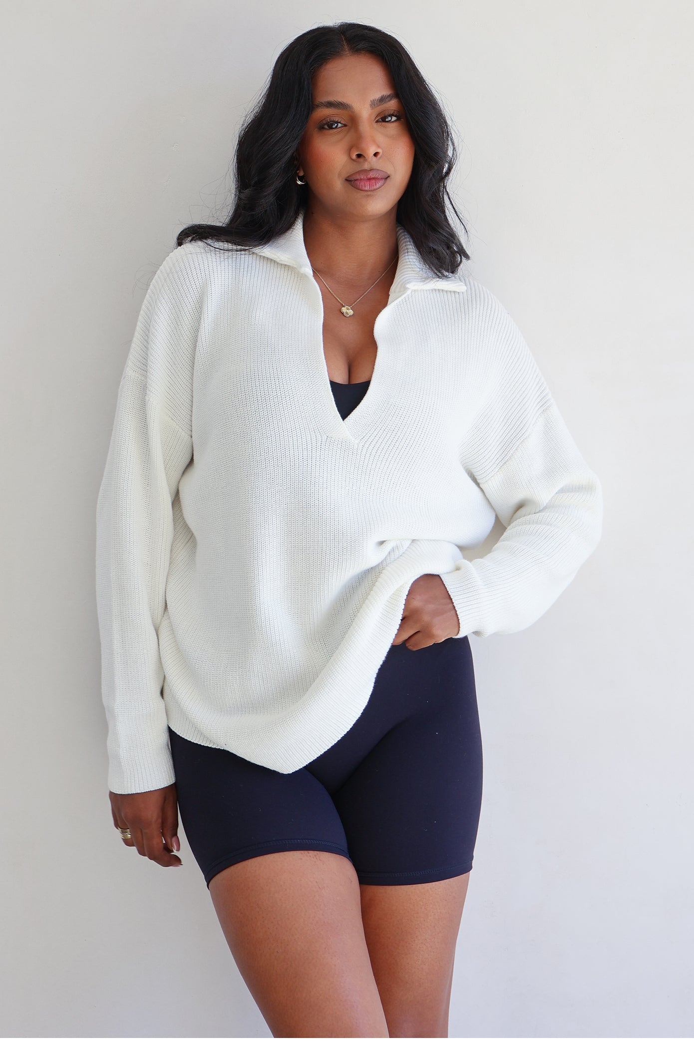 Henley Knit - Ivory