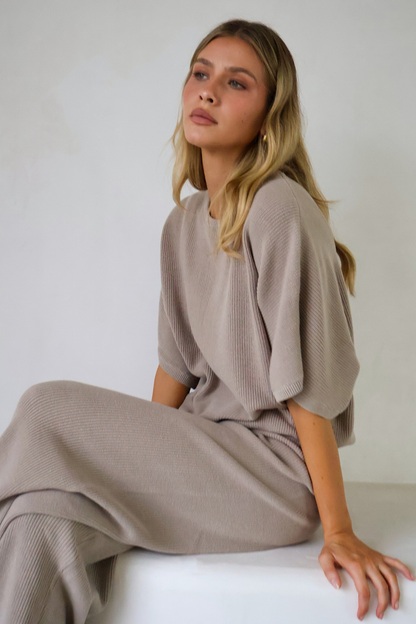 Norfolk 100% Cotton Knit Pant - Sand