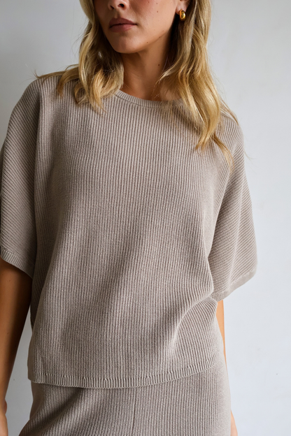 Laurent 100% Cotton Top - Sand