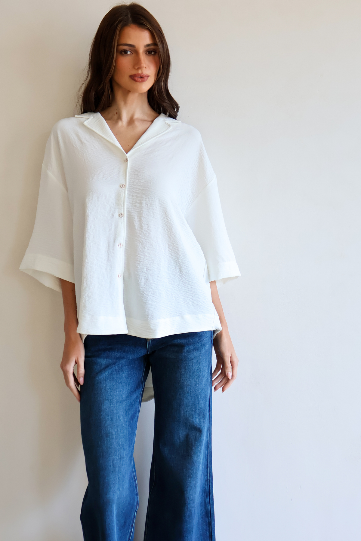 Palazzo Wide Leg Jean - Dark Denim