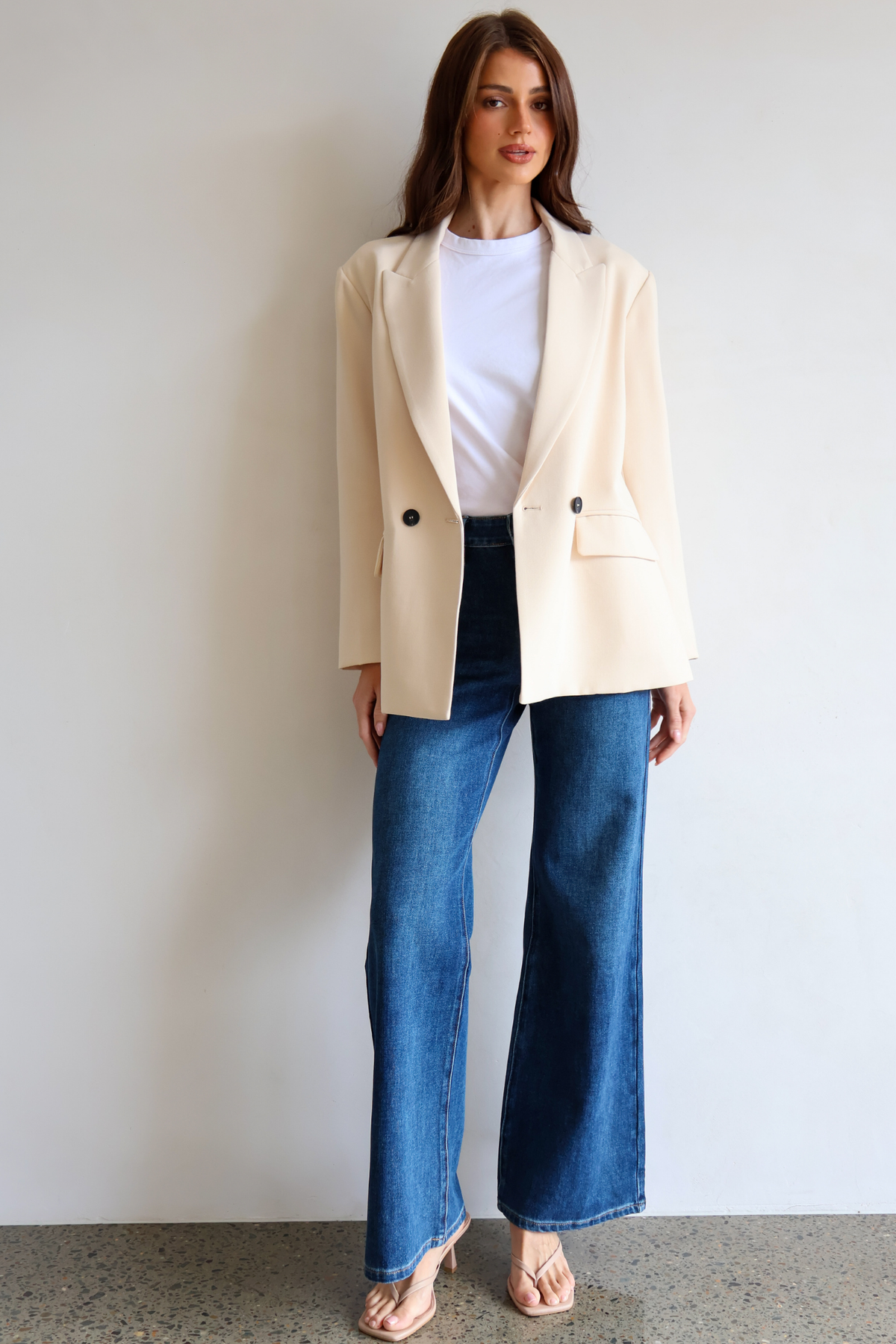 Palazzo Wide Leg Jean - Dark Denim