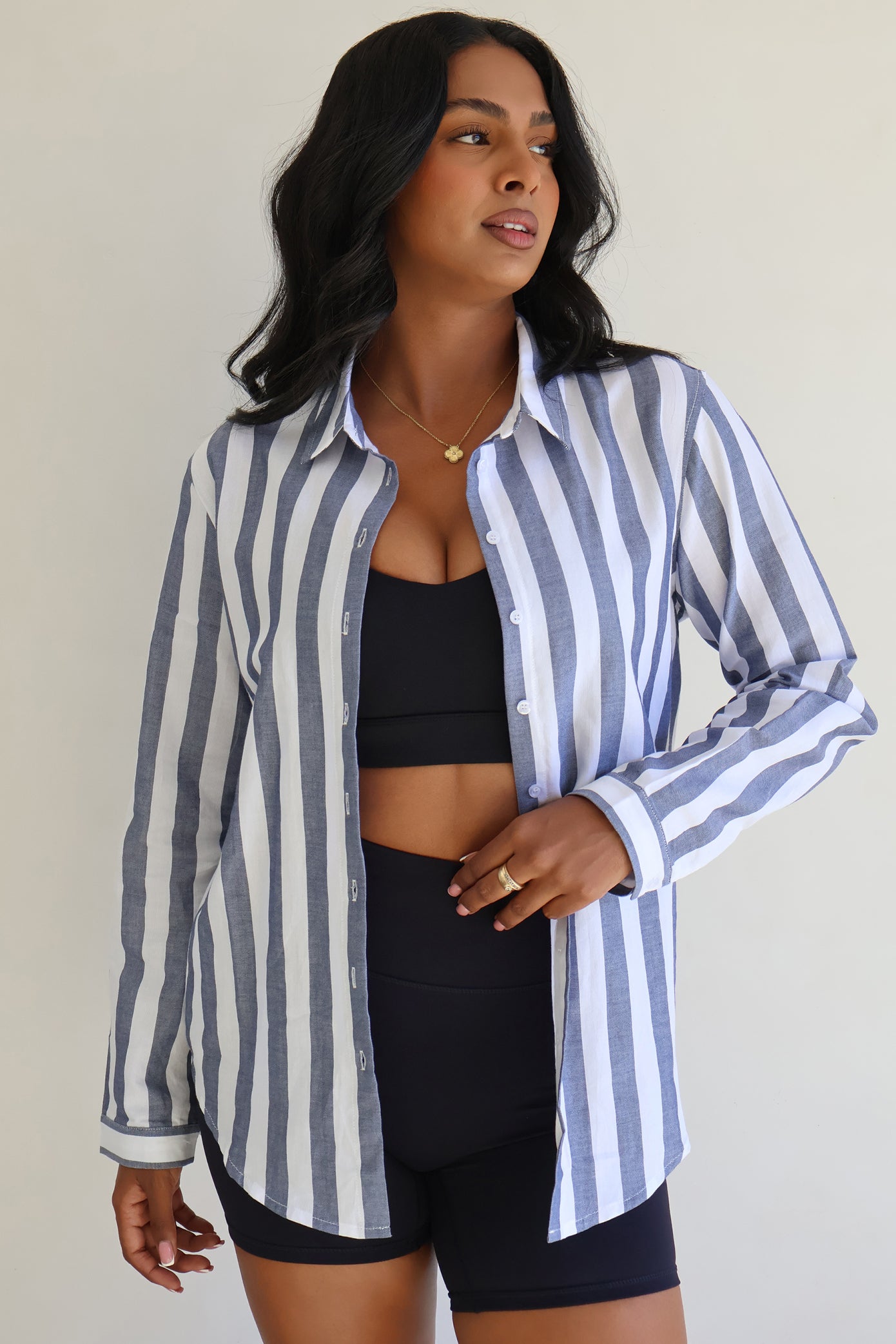 Mabelle Shirt - Navy Stripe