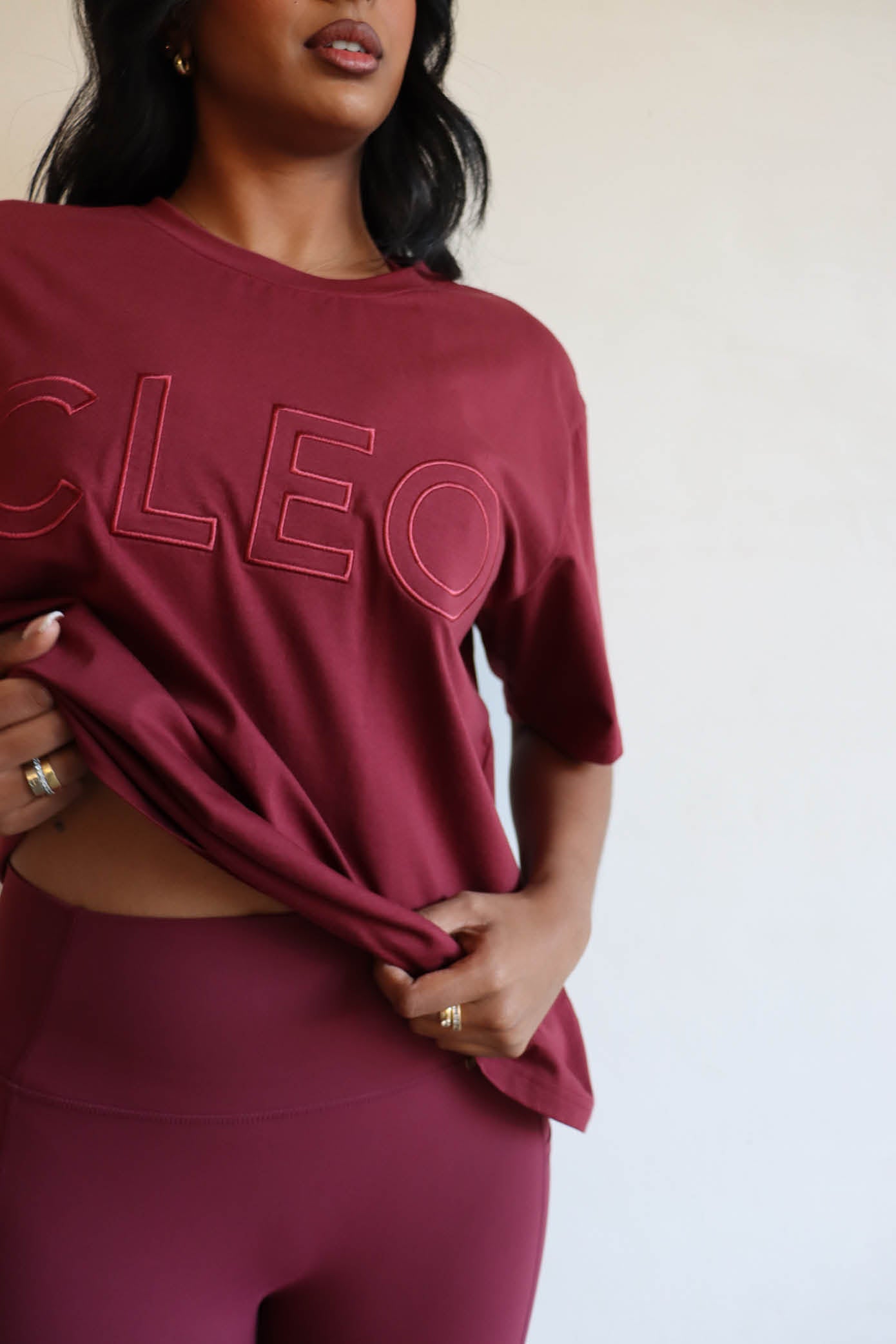 Power Tee - Burgundy