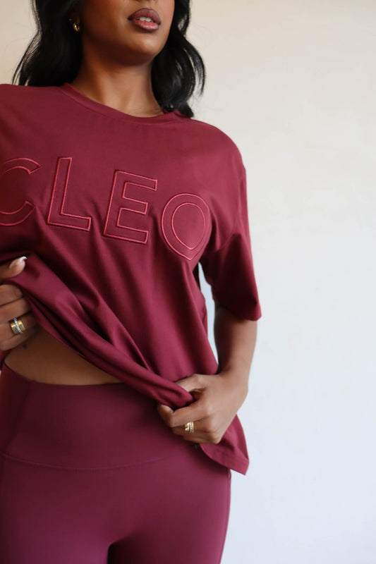 Power Tee - Burgundy