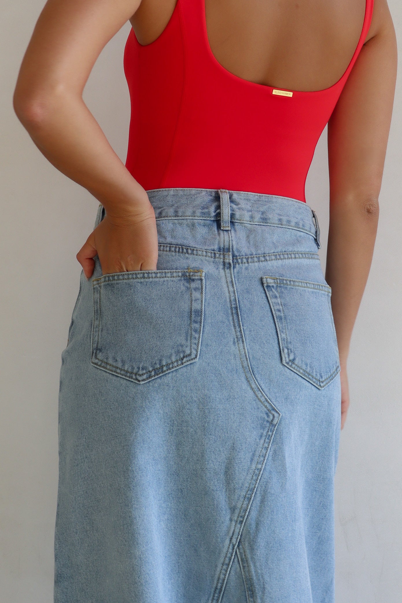 Ryder Denim Skirt - Light Wash