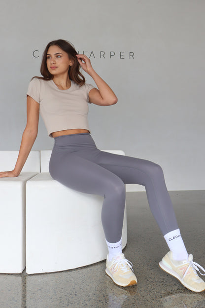 Rule Tee - Straw - Cleo Harper