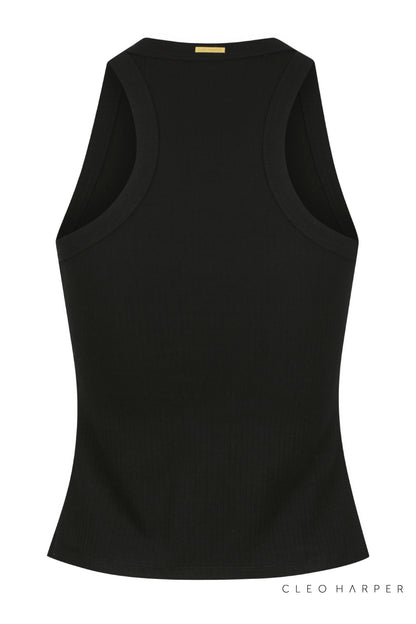 VITALITY TANK - BLACK - Cleo Harper